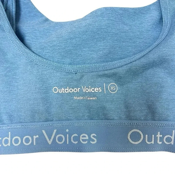 Outdoor Voices Blue Double Time High Support UPF 50+ Sports Bra Wonen’s Size XS - Picture 3 of 6
